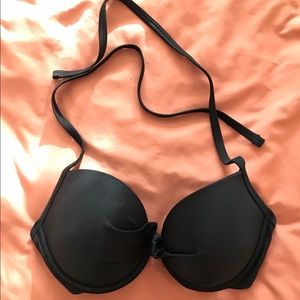 Black Knotted Bikini Top
